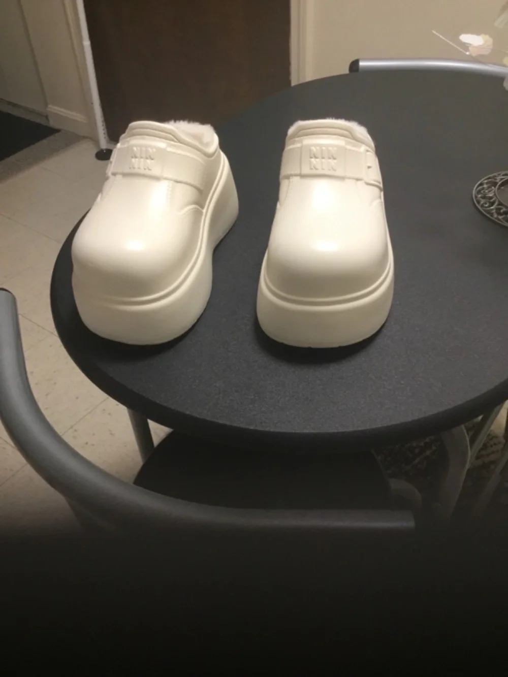 Platform slip on fleece lined crocs